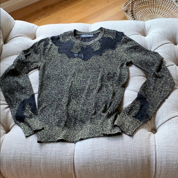 NWT Dolce&Gabbana Bl/Gold Metallic SweaterIT 40